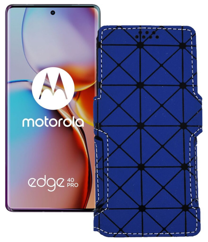 Чохол-книжка з екошкіри для телефону Motorola Edge 40 Pro