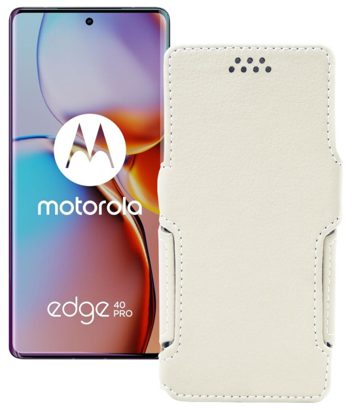 Чохол-книжка з екошкіри для телефону Motorola Edge 40 Pro