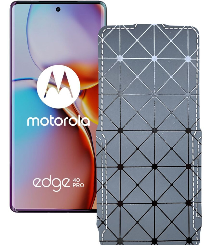 Чохол-флип з екошкіри для телефону Motorola Edge 40 Pro