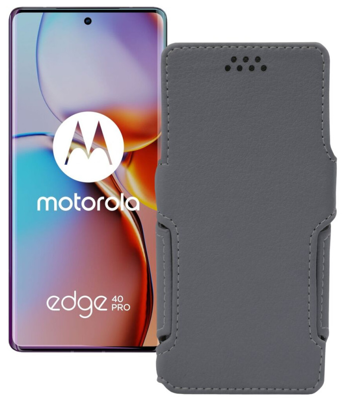 Чохол-книжка з екошкіри для телефону Motorola Edge 40 Pro