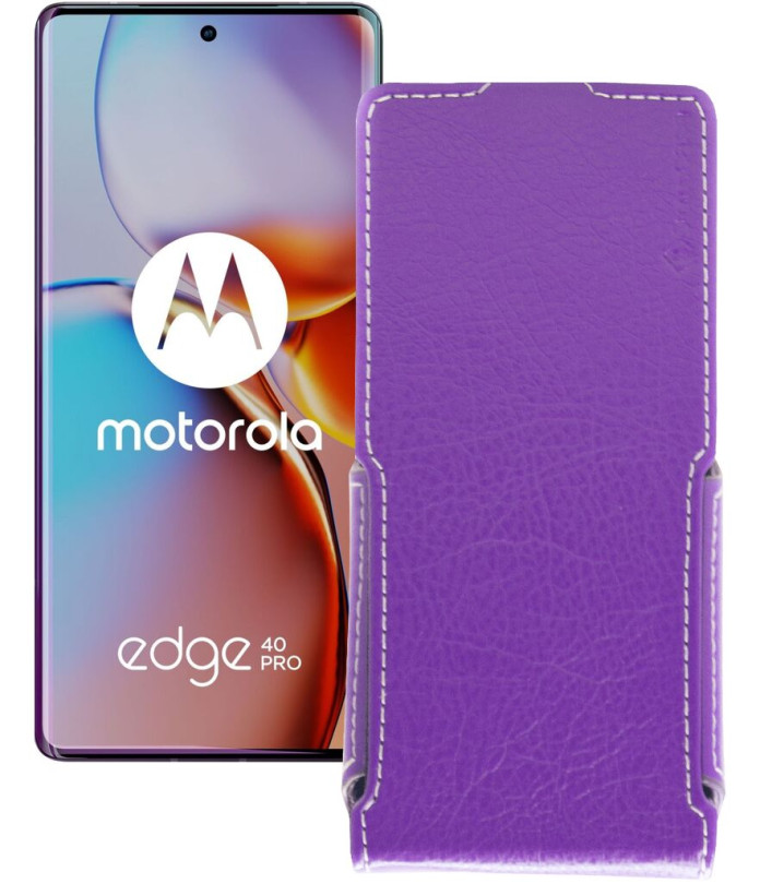 Чохол-флип з екошкіри для телефону Motorola Edge 40 Pro