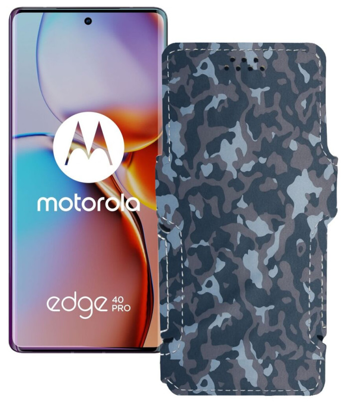 Чохол-книжка з екошкіри для телефону Motorola Edge 40 Pro