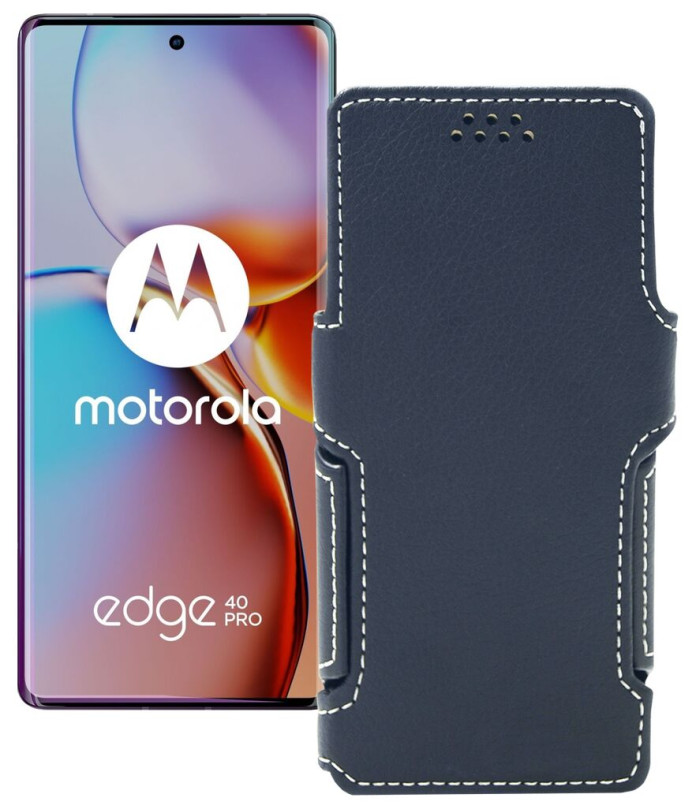 Чохол-книжка з екошкіри для телефону Motorola Edge 40 Pro