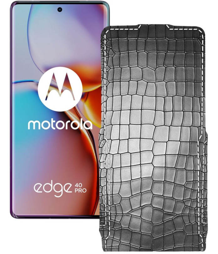 Чохол-флип з екошкіри для телефону Motorola Edge 40 Pro