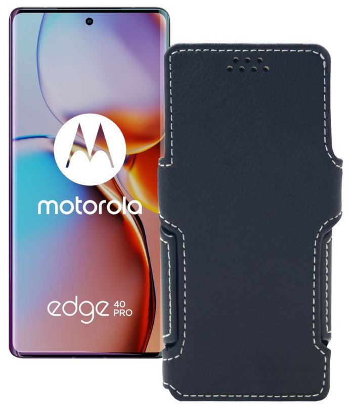 Чохол-книжка з екошкіри для телефону Motorola Edge 40 Pro