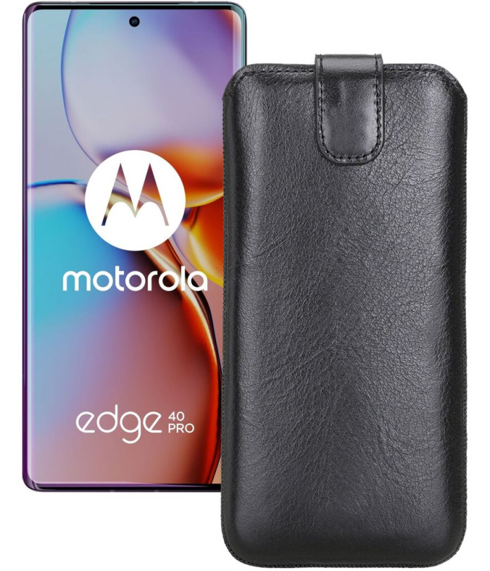 Витяжка з екошкіри для телефону Motorola Edge 40 Pro