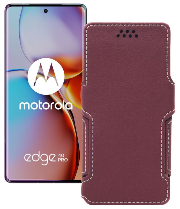 Чохол-книжка з екошкіри для телефону Motorola Edge 40 Pro