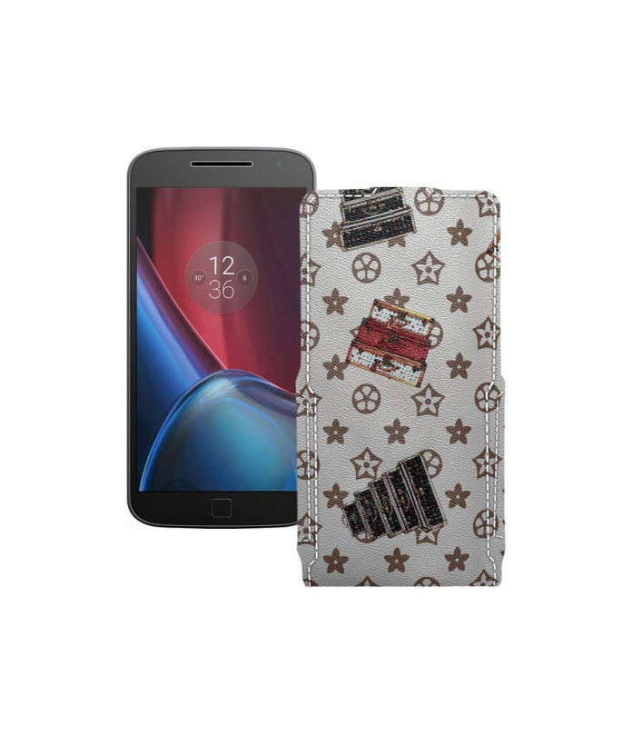 Чохол-флип з екошкіри для телефону Motorola G4 Plus