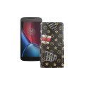 Чохол-флип з екошкіри для телефону Motorola G4 Plus