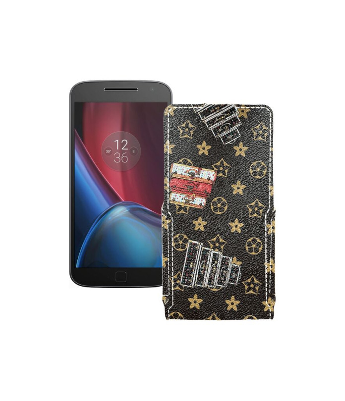 Чохол-флип з екошкіри для телефону Motorola G4 Plus