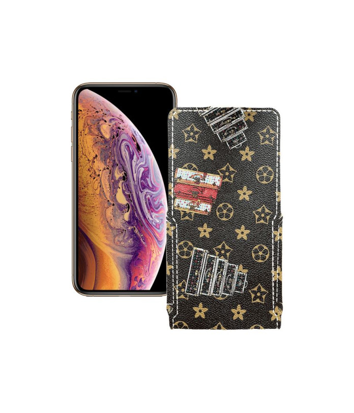 Чохол-флип з екошкіри для телефону Apple iPhone XS