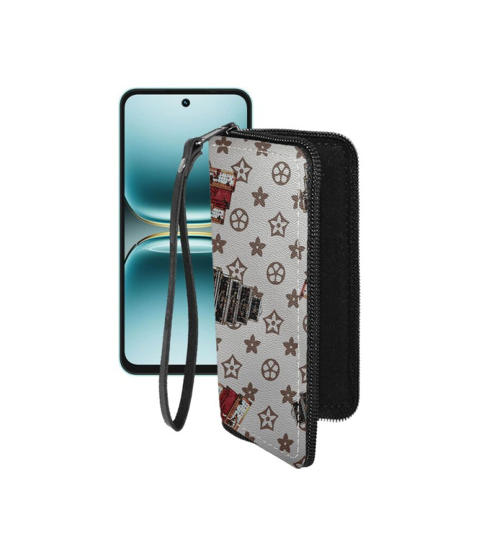 Чохол-гаманець з екошкіри для телефону Tecno Spark Go 2