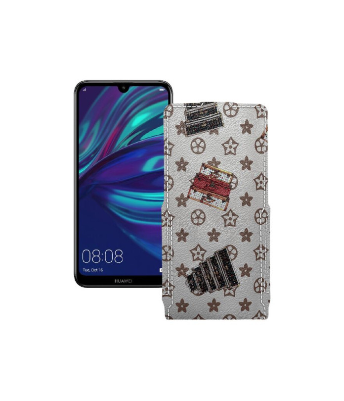 Чохол-флип з екошкіри для телефону Huawei Y7 (2019)