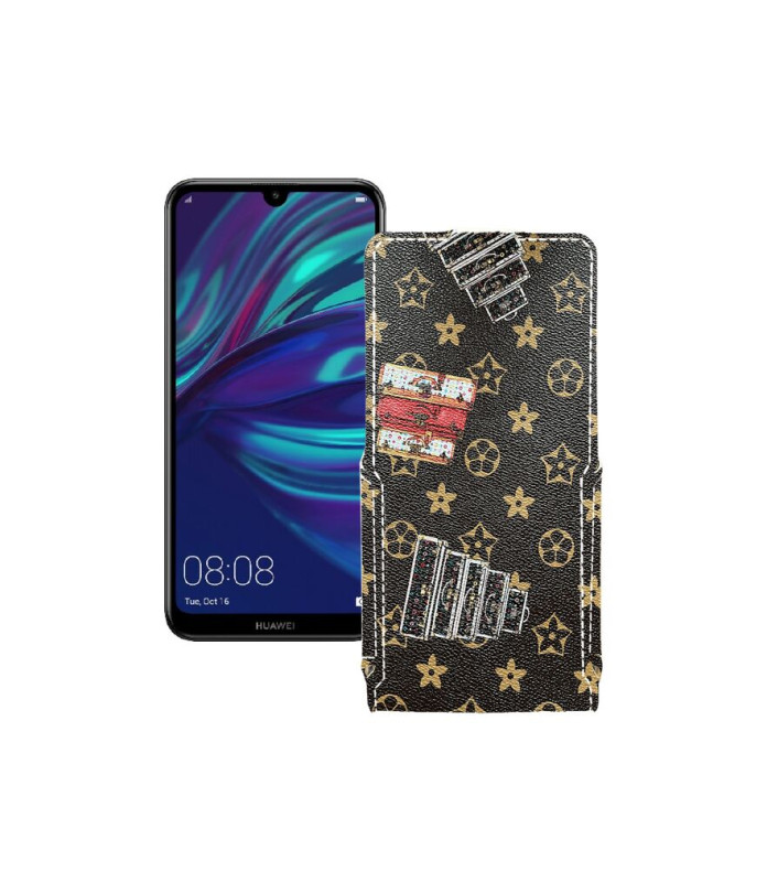 Чохол-флип з екошкіри для телефону Huawei Y7 (2019)