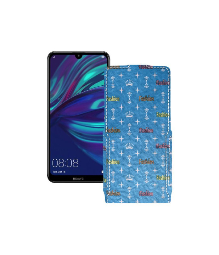 Чохол-флип з екошкіри для телефону Huawei Y7 (2019)