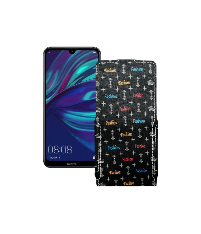 Чохол-флип з екошкіри для телефону Huawei Y7 (2019)