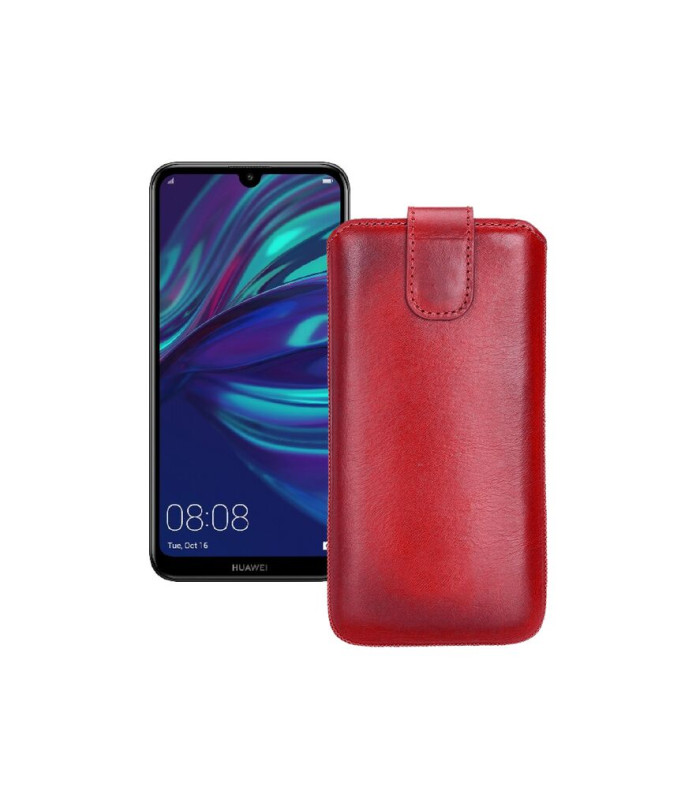 Витяжка з екошкіри для телефону Huawei Y7 (2019)