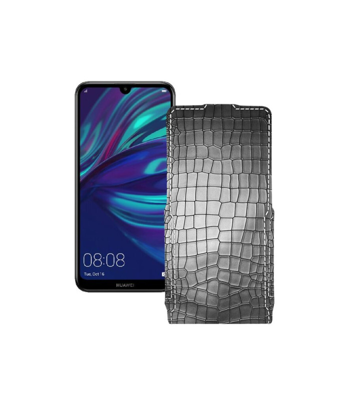 Чохол-флип з екошкіри для телефону Huawei Y7 (2019)