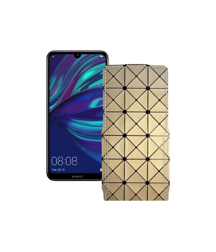 Чохол-флип з екошкіри для телефону Huawei Y7 (2019)