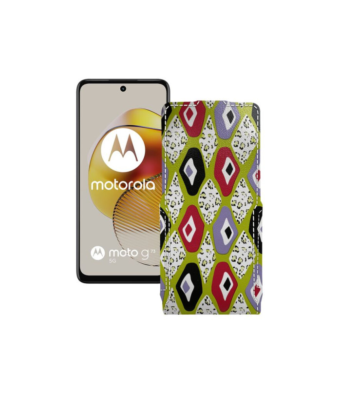 Чохол-флип з екошкіри для телефону Motorola Moto G73 5G