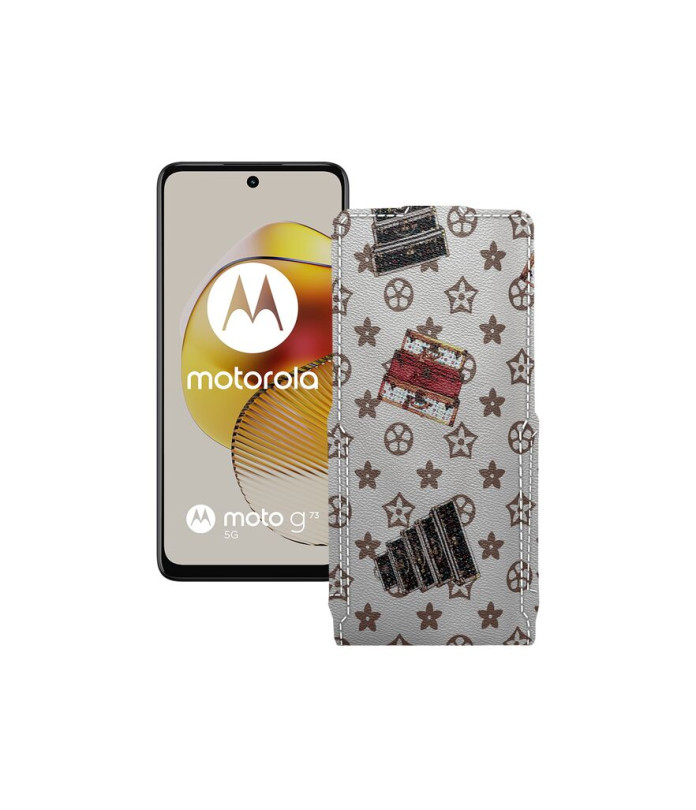 Чохол-флип з екошкіри для телефону Motorola Moto G73 5G