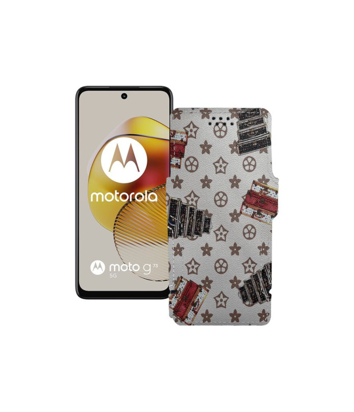 Чохол-книжка з екошкіри для телефону Motorola Moto G73 5G