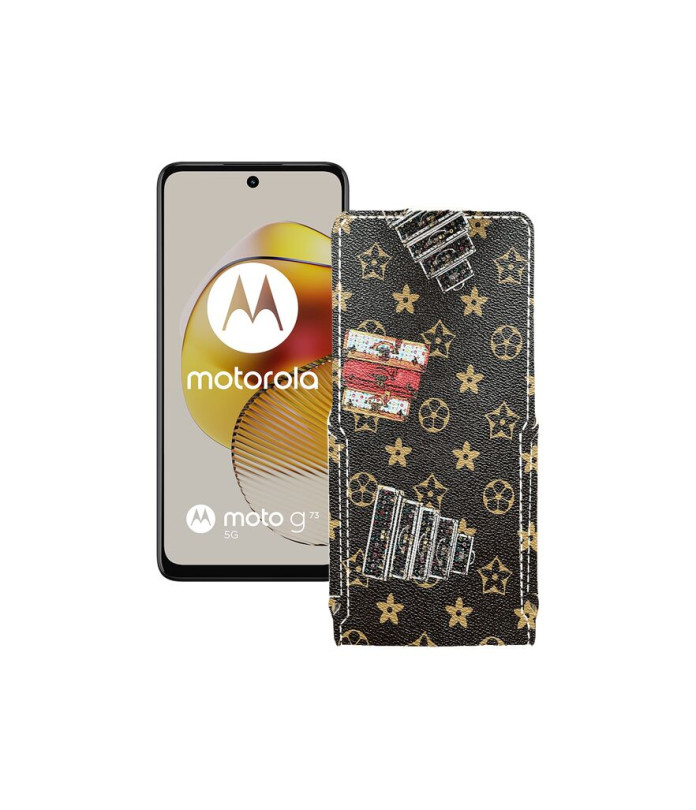 Чохол-флип з екошкіри для телефону Motorola Moto G73 5G