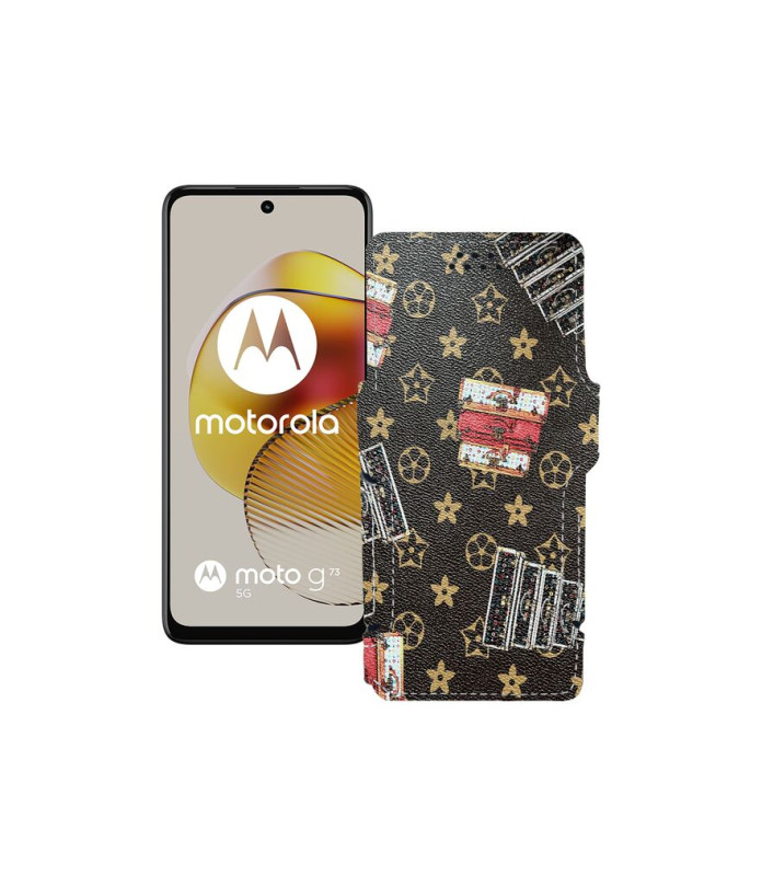 Чохол-книжка з екошкіри для телефону Motorola Moto G73 5G