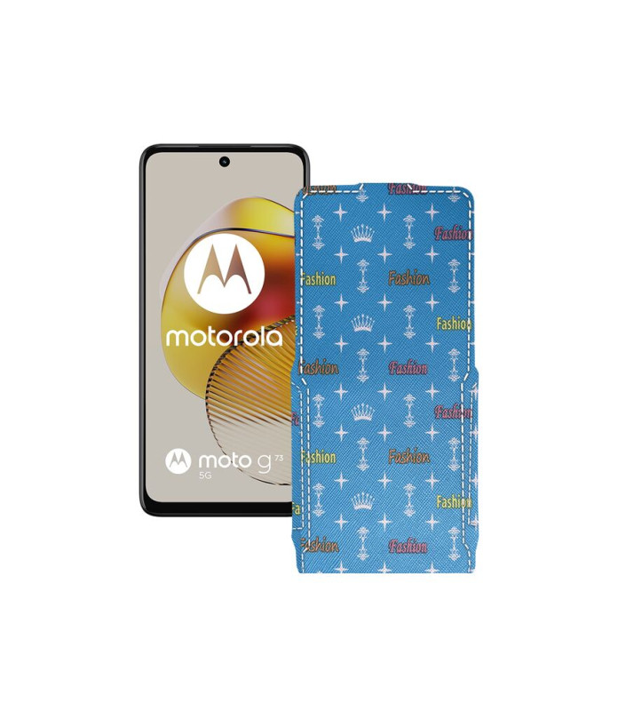 Чохол-флип з екошкіри для телефону Motorola Moto G73 5G