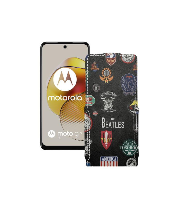 Чохол-флип з екошкіри для телефону Motorola Moto G73 5G