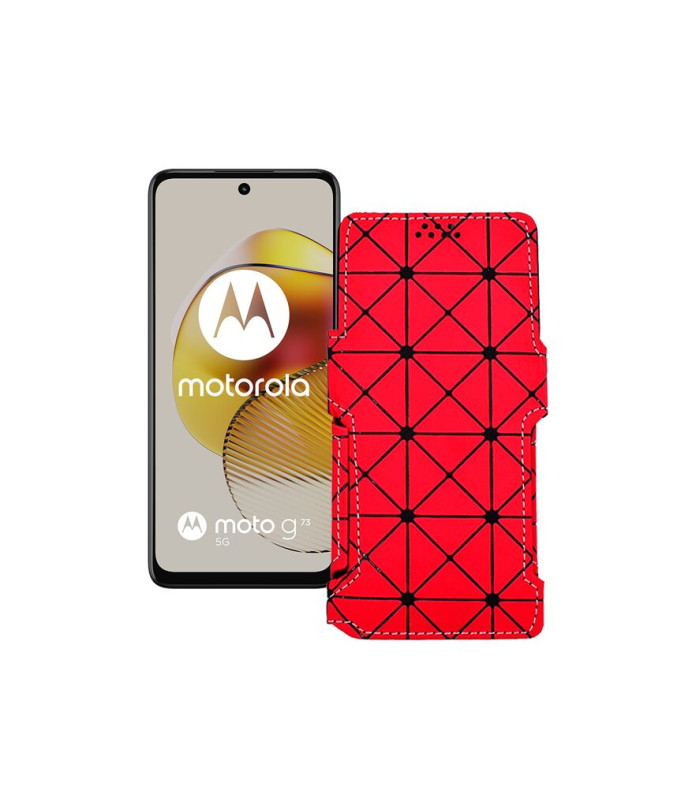 Чохол-книжка з екошкіри для телефону Motorola Moto G73 5G