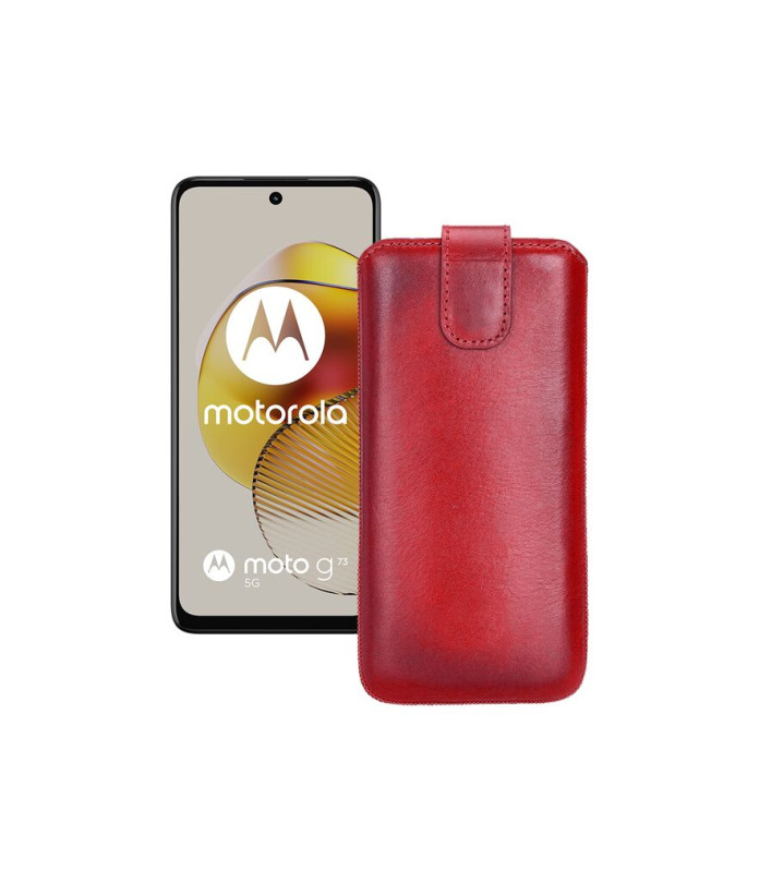 Витяжка з екошкіри для телефону Motorola Moto G73 5G