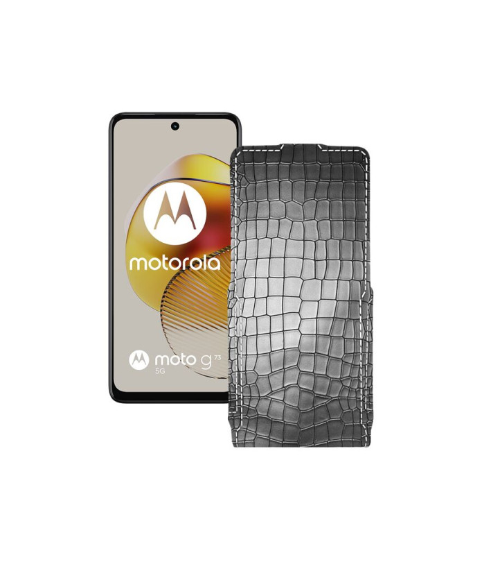 Чохол-флип з екошкіри для телефону Motorola Moto G73 5G