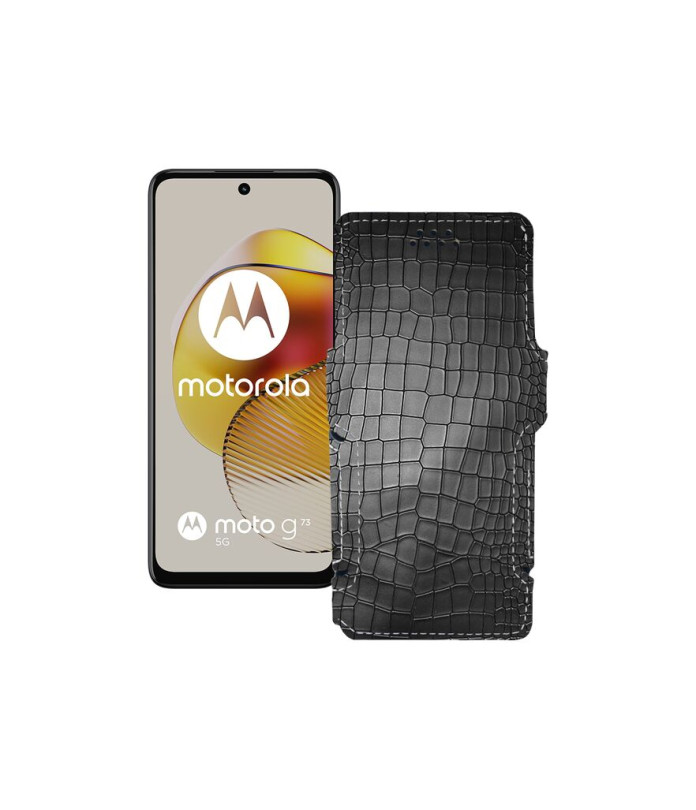 Чохол-книжка з екошкіри для телефону Motorola Moto G73 5G