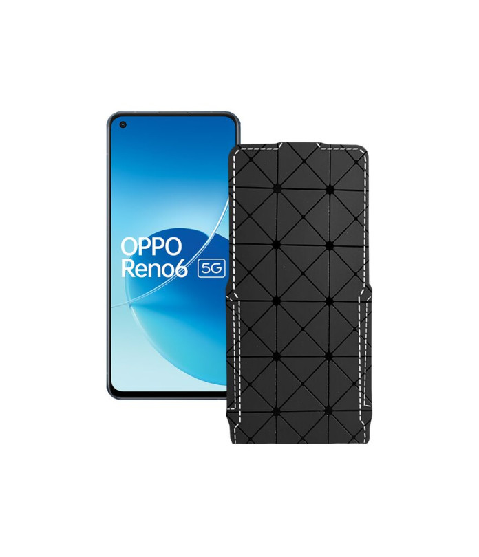 Чохол-флип з екошкіри для телефону OPPO Reno 6 5G