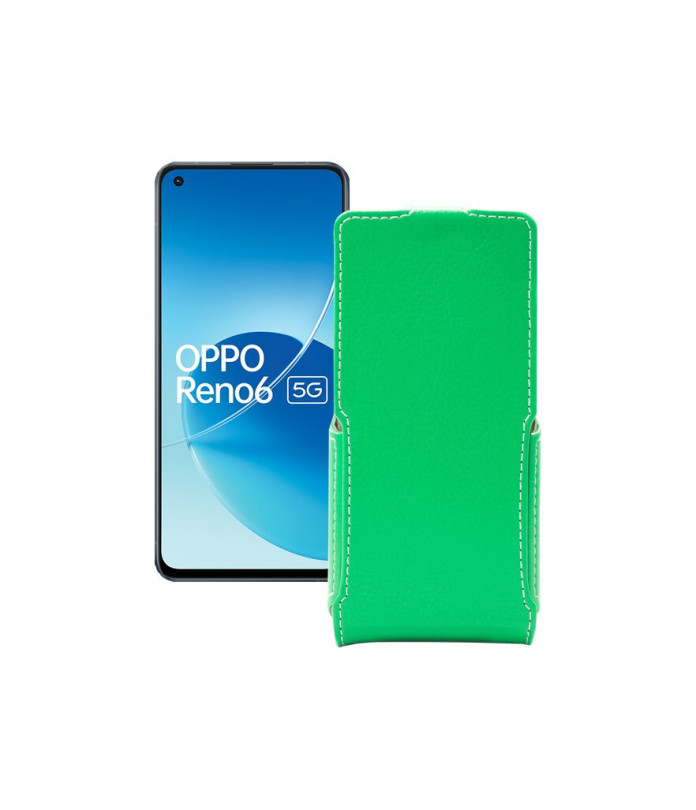 Чохол-флип з екошкіри для телефону OPPO Reno 6 5G