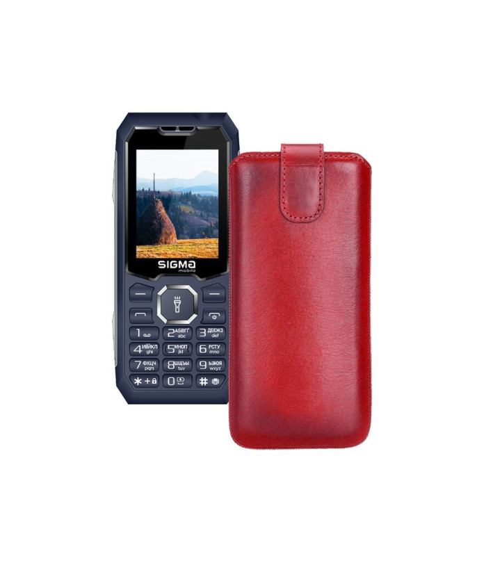 Витяжка з екошкіри для телефону Sigma mobile X-style 341 BRO