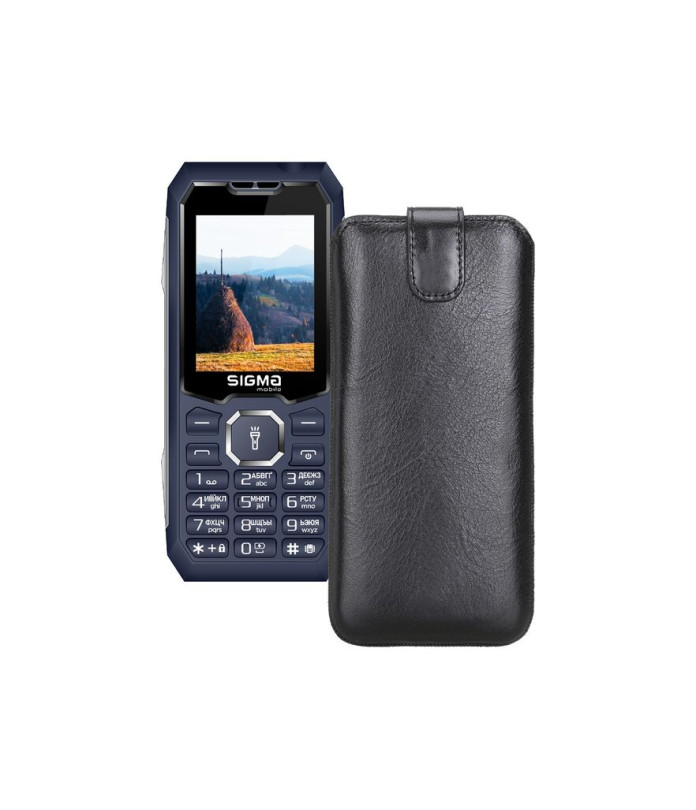 Витяжка з екошкіри для телефону Sigma mobile X-style 341 BRO
