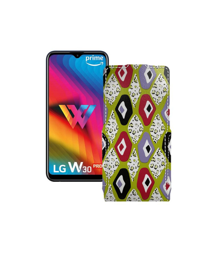 Чохол-флип з екошкіри для телефону LG W30 Pro