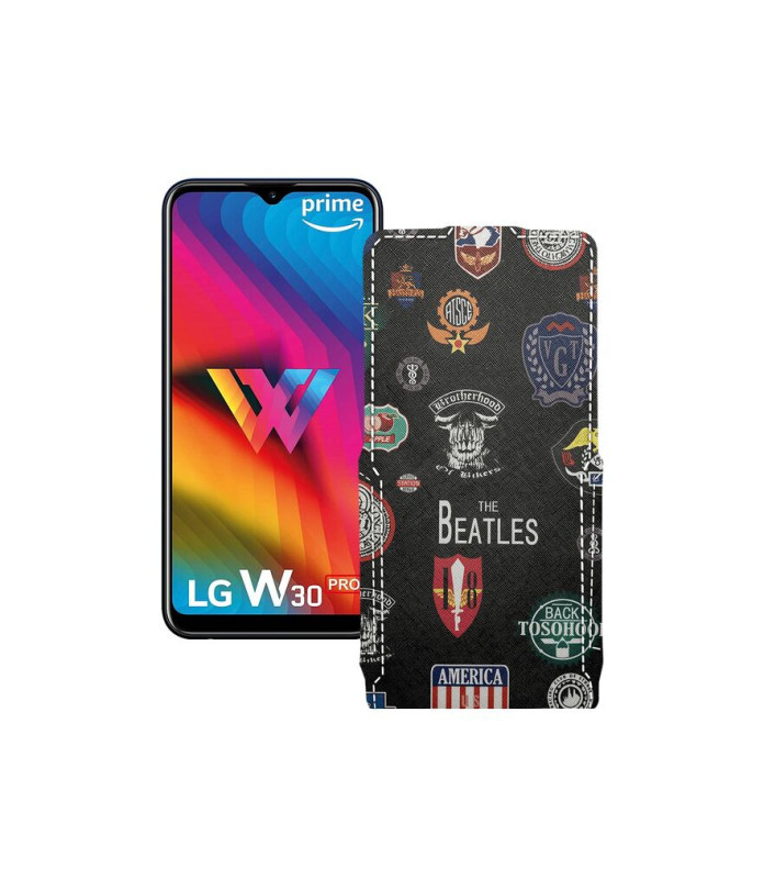 Чохол-флип з екошкіри для телефону LG W30 Pro