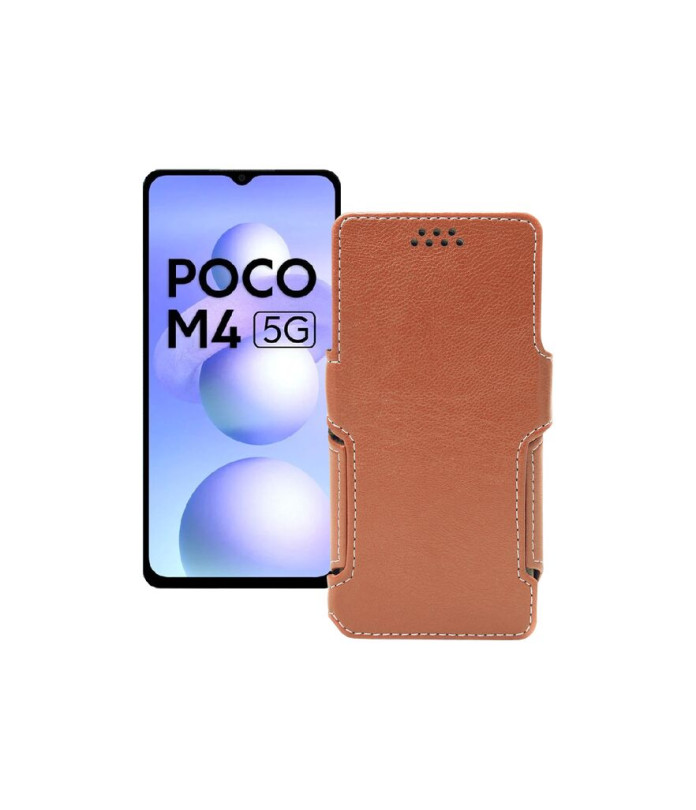 Чохол-книжка з екошкіри для телефону Xiaomi Poco M4 5G