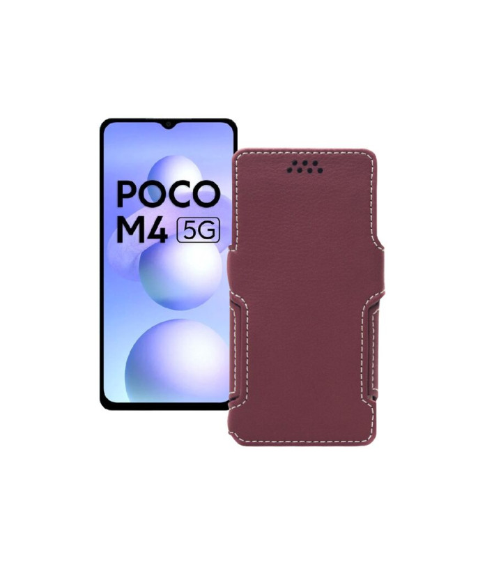 Чохол-книжка з екошкіри для телефону Xiaomi Poco M4 5G