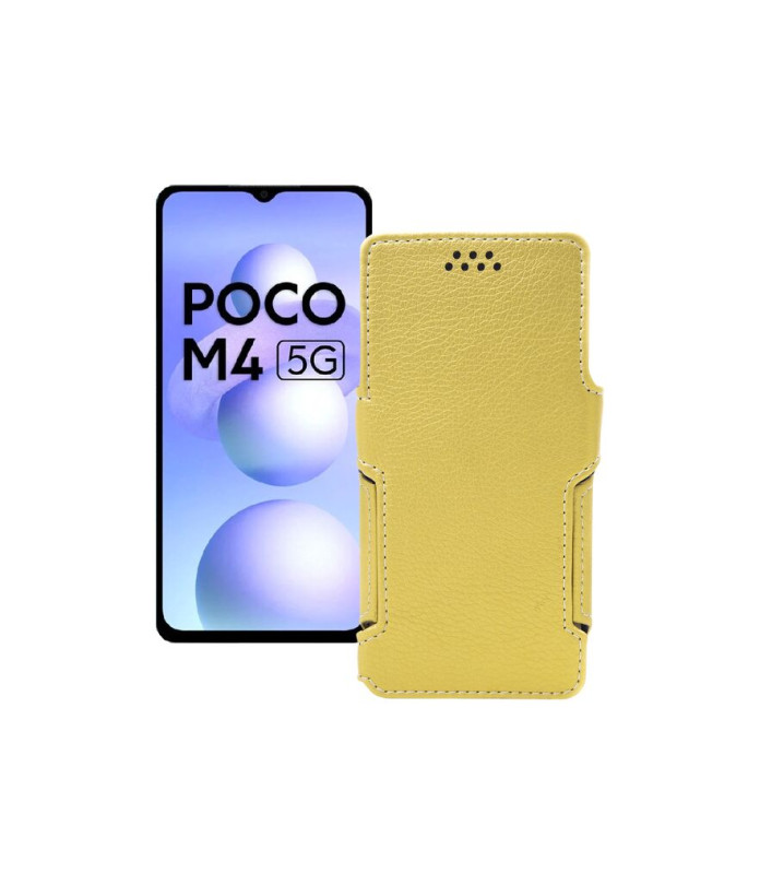 Чохол-книжка з екошкіри для телефону Xiaomi Poco M4 5G