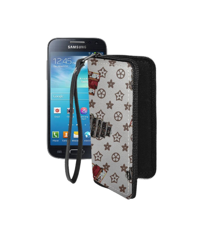 Чохол-гаманець з екошкіри для телефону Samsung Galaxy S4 mini Duos (i9192)