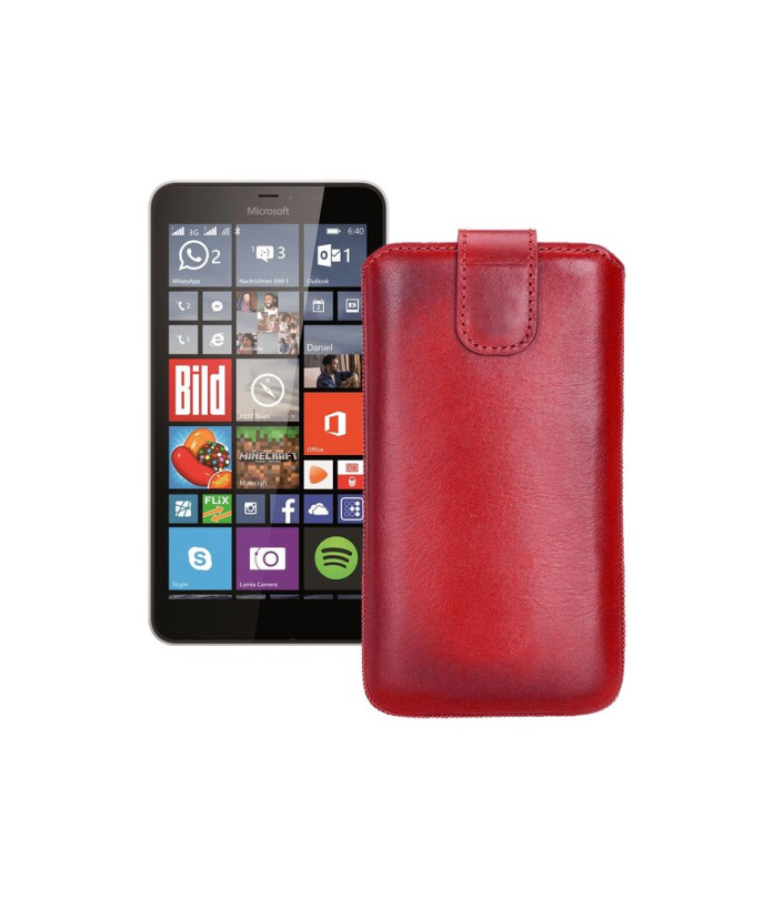 Витяжка з екошкіри для телефону Nokia Microsoft Lumia 640