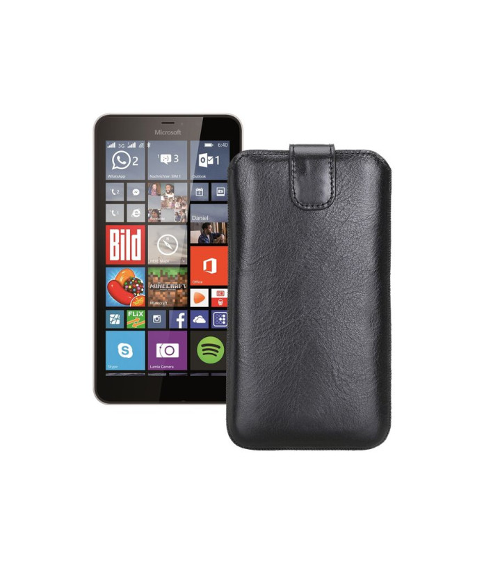 Витяжка з екошкіри для телефону Nokia Microsoft Lumia 640