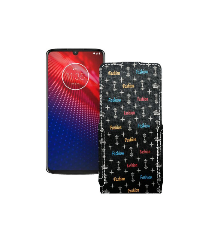 Чохол-флип з екошкіри для телефону Motorola Moto Z4