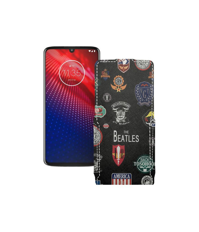 Чохол-флип з екошкіри для телефону Motorola Moto Z4