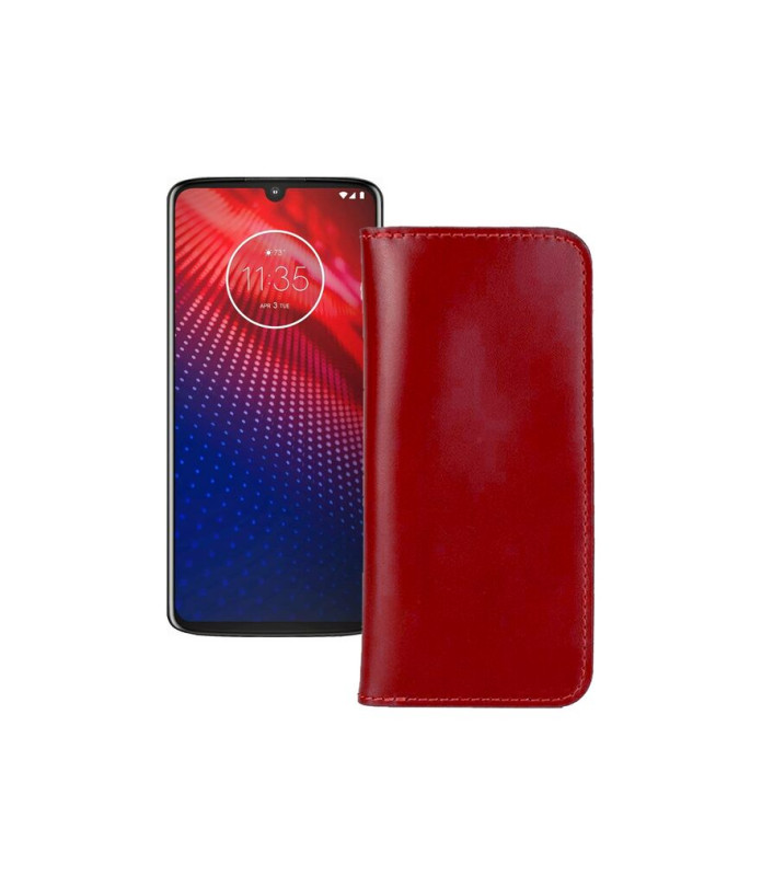 Портмоне з шкіри для телефону Motorola Moto Z4