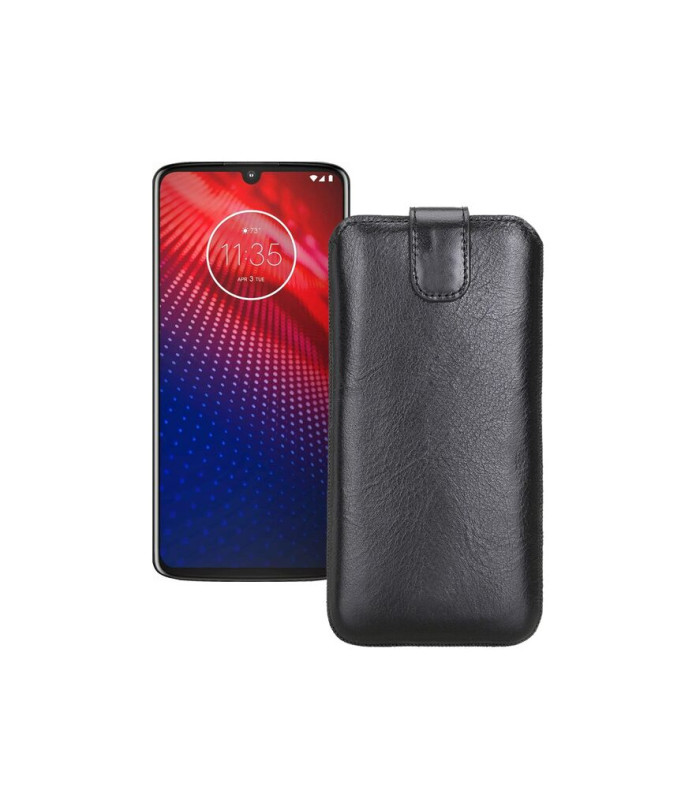 Витяжка з екошкіри для телефону Motorola Moto Z4